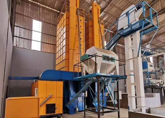 9.95kw 12000kg เครื่องเป่าข้าวเปลือกดิบชนิดแบทช์ป้องกันมลพิษโดยไม่ต้องวาง